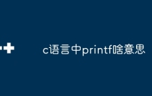 c语言中printf啥意思