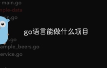 go语言能做什么项目