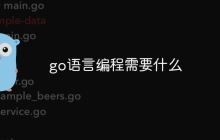 go语言编程需要什么
