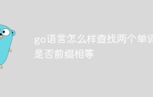 go语言怎么样查找两个单词是否前缀相等