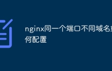nginx同一个端口不同域名如何配置