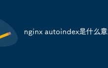 nginx autoindex是什么意思