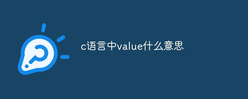 c语言中value什么意思