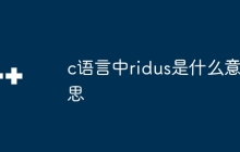 c语言中ridus是什么意思