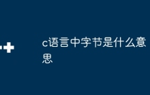 c语言中字节是什么意思