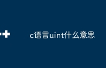 c语言uint什么意思