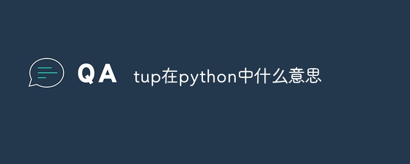 tup在python中什么意思