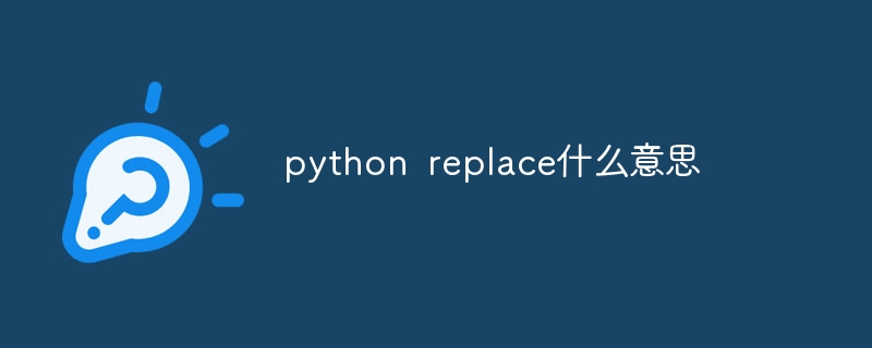 python replace什么意思