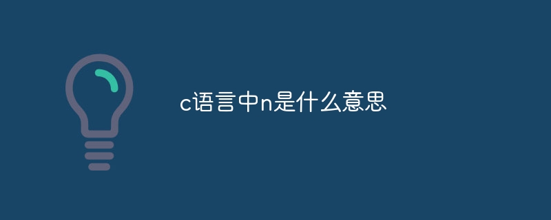 c语言中n是什么意思