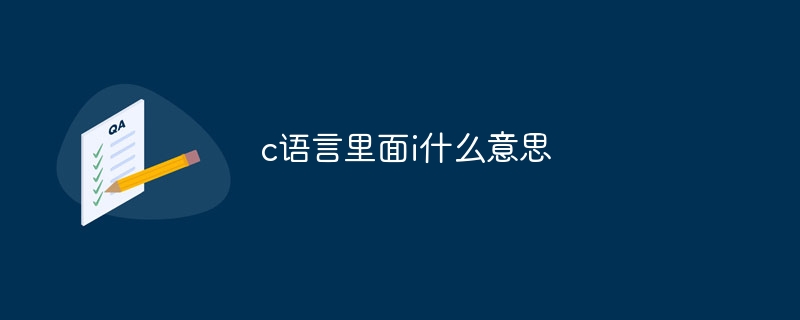 c语言里面i什么意思