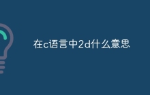 在c语言中2d什么意思