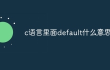 c语言里面default什么意思