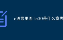 c语言里面1e30是什么意思