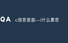 c语言里面--i什么意思
