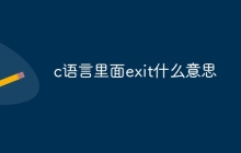 c语言里面exit什么意思