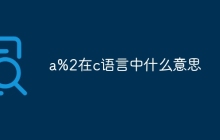 a%2在c语言中什么意思