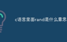 c语言里面rand是什么意思