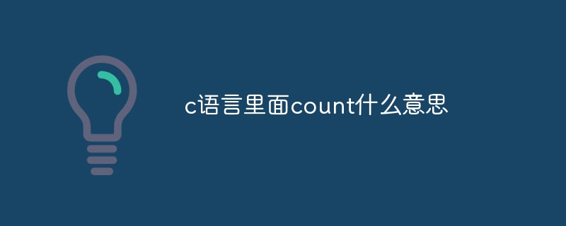 c语言里面count什么意思