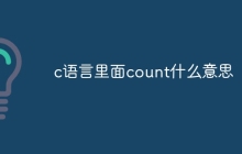 c语言里面count什么意思