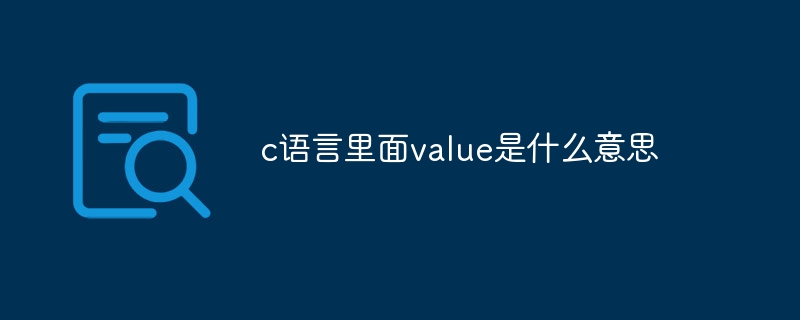 c语言里面value是什么意思