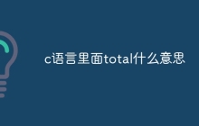 c语言里面total什么意思