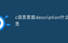 c语言里面description什么意思