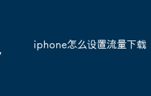 iphone怎么设置流量下载