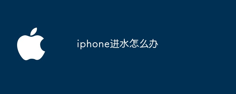 iphone进水怎么办