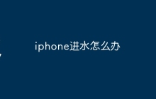 iphone进水怎么办