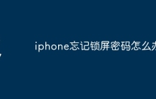 iphone忘记锁屏密码怎么办