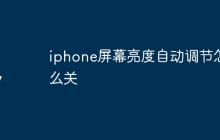 iphone屏幕亮度自动调节怎么关