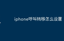iphone呼叫转移怎么设置