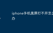 iphone手机黑屏打不开怎么办