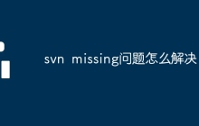 svn missing问题怎么解决