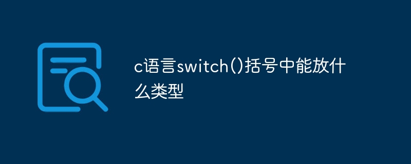 c语言switch()括号中能放什么类型