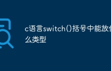 c语言switch()括号中能放什么类型