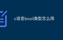 c语言bool类型怎么用