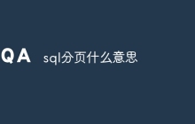 sql分页什么意思