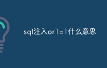 sql注入or1=1什么意思