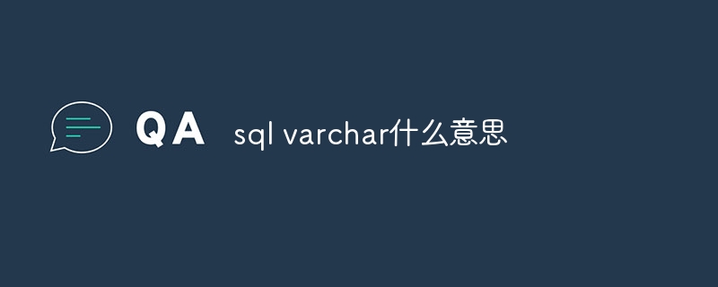 sql varchar什么意思