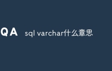 sql varchar什么意思