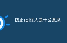 防止sql注入是什么意思