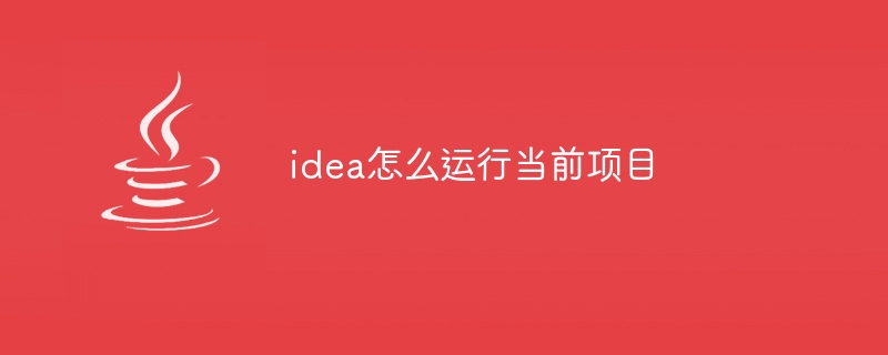 idea怎么运行当前项目