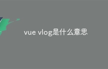 vue vlog是什么意思