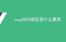 vue双向绑定是什么意思