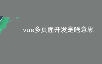 What does vue multi-page development mean?