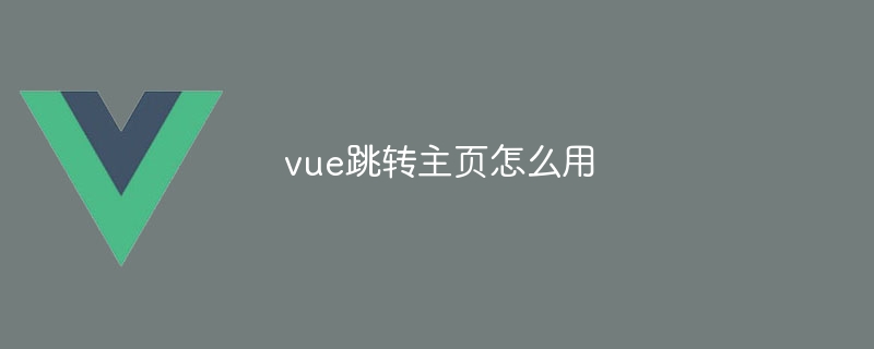 vue跳转主页怎么用