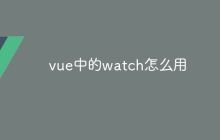 vue中的watch怎么用