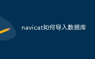 Comment importer une base de données dans Navicat