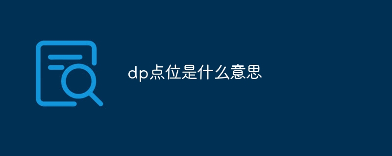 dp点位是什么意思